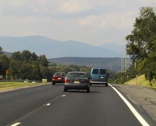 Driving along I-87